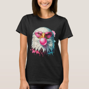 Funny Bald Eagle Cute Eagle With Nk Gles And Bubbl T-Shirt