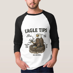 Funny Bald Eagle Tips Nature Survival Humour T-Shirt