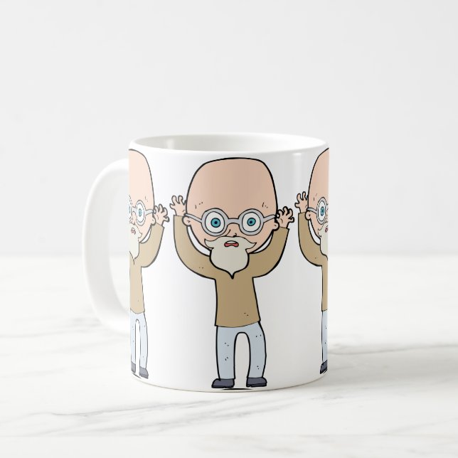 Funny Bald Man Coffee Mug (Front Left)