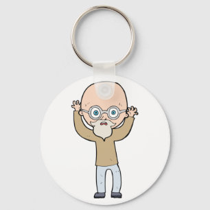 Funny Bald Man Key Ring