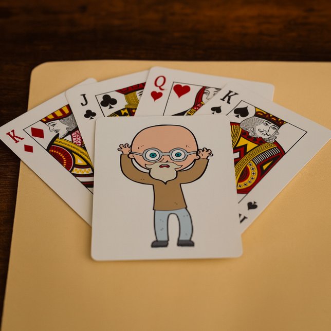 Funny Bald Man Playing Cards (Creator Uploaded)