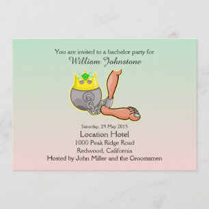 Funny Ball And Chain Bachelor Party Invitation