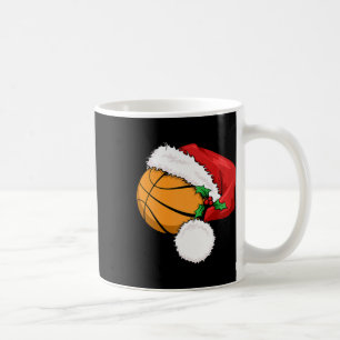 Funny Ball Basketball Santa Hat Merry Christmas Xm Coffee Mug