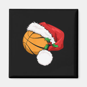 Funny Ball Basketball Santa Hat Merry Christmas Xm Magnet
