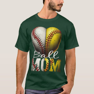Funny Ball Mom Softball Baseball Women Baseball So T-Shirt