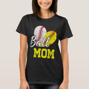 Funny Ball Mum Softball Baseball Gifts For Women M T-Shirt