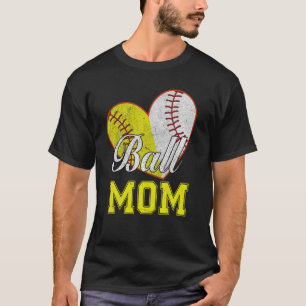 Funny Ball Mum Softball Baseball Gifts For Women M T-Shirt