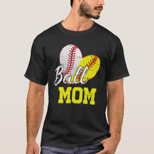 Funny Ball Mum Softball Baseball Gifts For Women M T-Shirt