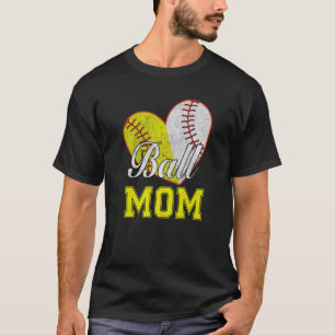 Funny Ball Mum Softball Baseball Gifts For Women M T-Shirt