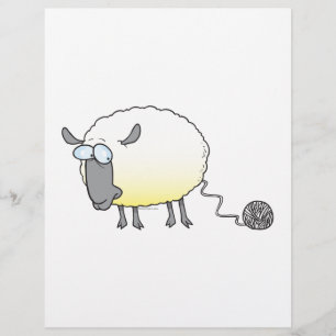 funny ball of yarn cloned sheep cartoon