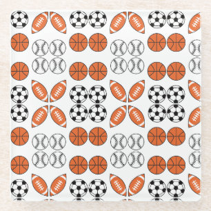 Funny Ball Pattern Glass Coaster