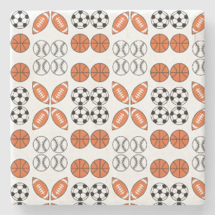 Funny Ball Pattern Stone Coaster