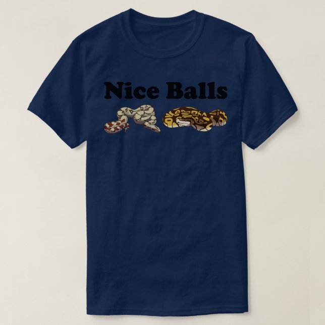 Funny Ball Python Snake T-Shirt (Design Front)
