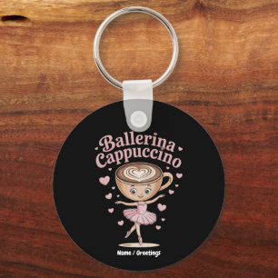 Funny Ballerina Cappuccina Italian Brainrot Meme Key Ring