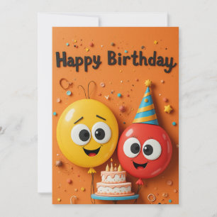 Funny Balloon Birthday Card