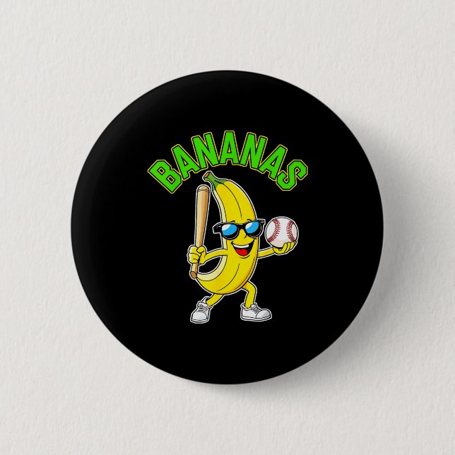 Funny banana  6 cm round badge (Front)