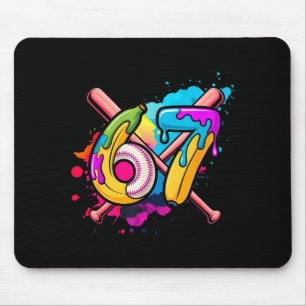 Funny Banana Baseball 67 Ice Cream Drip Meme  Mouse Pad