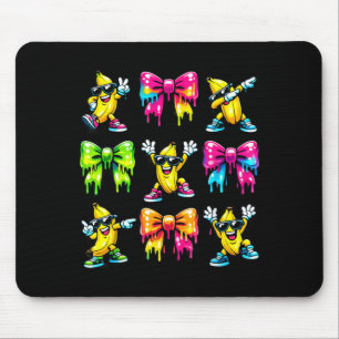 Funny Banana Coquette Bow Drip Kids Girls Boys Mouse Pad