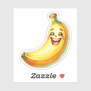 Funny Banana Custom-Cut Vinyl Stickers