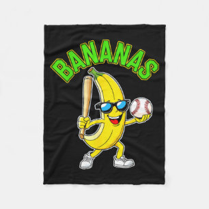 Funny banana fleece blanket