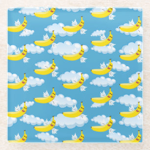 Funny Banana Fruit Lover Gifts Food Humour Emojis Glass Coaster