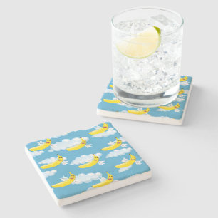 Funny Banana Fruit Lover Gifts Food Humour Emojis Stone Coaster