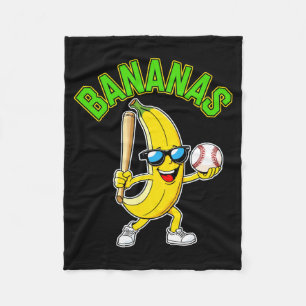 Funny banana long sleeve fleece blanket