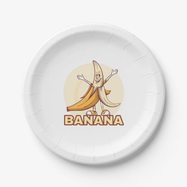 Funny Banana Paper Plate (Front)