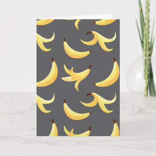 Funny Banana Party pattern colourful - editable Holiday Card