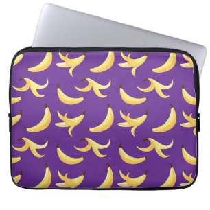 Funny Banana Party pattern colourful - editable Laptop Sleeve