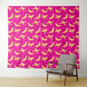 Funny Banana Party pattern colourful - editable Tapestry