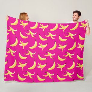 Funny Banana Pun Party pattern colourful - editabl Fleece Blanket
