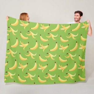Funny Banana Pun Party pattern colourful - editabl Fleece Blanket