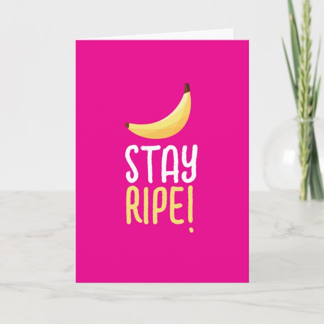Funny Banana Pun Party pattern colourful - editabl Holiday Card (Front)