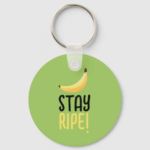 Funny Banana Pun Party pattern colourful - editabl Key Ring