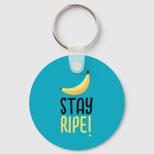 Funny Banana Pun Party pattern colourful - editabl Key Ring