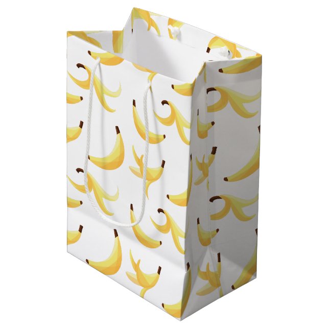 Funny Banana Pun Party pattern colourful - editabl Medium Gift Bag (Front Angled)