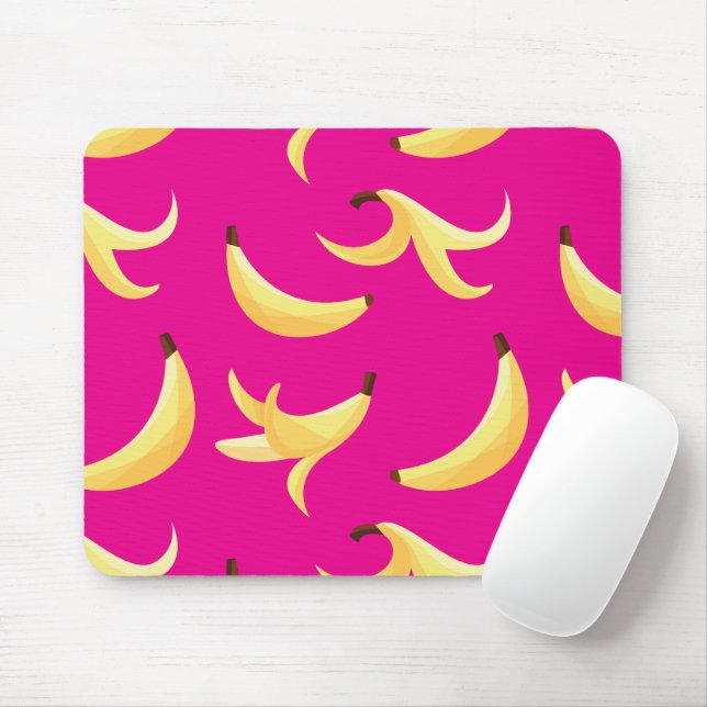 Funny Banana Pun Party pattern colourful - editabl Mouse Pad (With Mouse)