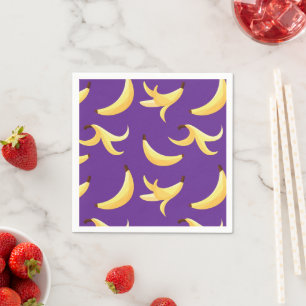 Funny Banana Pun Party pattern colourful - editabl Napkin