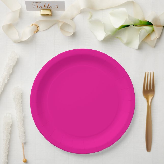 Funny Banana Pun Party pattern colourful - editabl Paper Plate (Wedding)