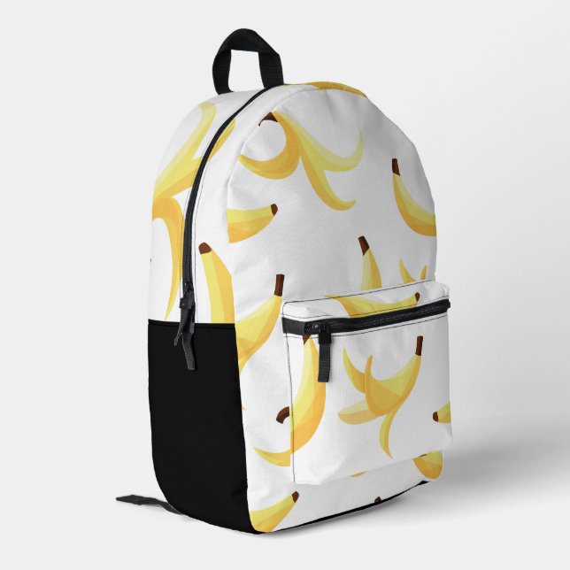 Funny Banana Pun Party pattern colourful - editabl Printed Backpack (Back Corner Left)
