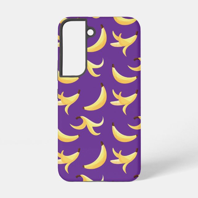 Funny Banana Pun Party pattern colourful - editabl Samsung Galaxy S22 Case (Back)