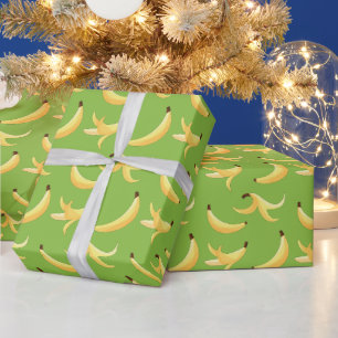 Funny Banana Pun Party pattern colourful - editabl Wrapping Paper