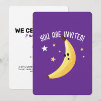 Funny Banana Pun Party pattern favours - editable