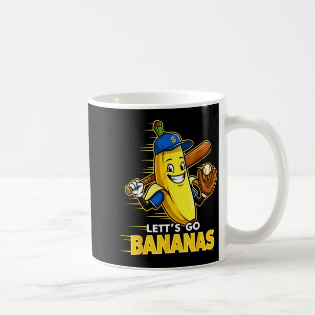 Funny Banana Shirts Gift Fruit Lovers Boys Lets Go Coffee Mug (Right)