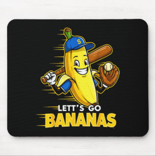 Funny Banana Shirts Gift Fruit Lovers Boys Lets Go Mouse Pad