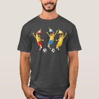 Funny Banana Soccer Team Art Cool Cartoon Football T-Shirt