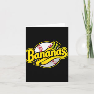 Funny Bananas Baseball Vintage Graphic Card