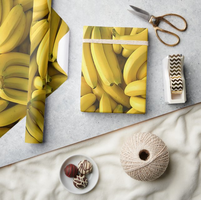 Funny, Bananas, Fruit, Custom Wrapping Paper (Crafts)