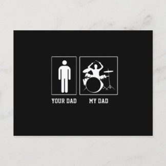 Funny Band Dad Drummer My Dad Fathers Day Postcard